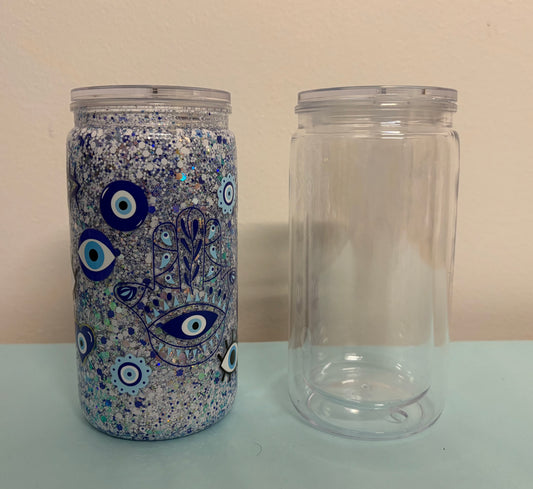 16oz Acrylic Snow Globe Tumbler